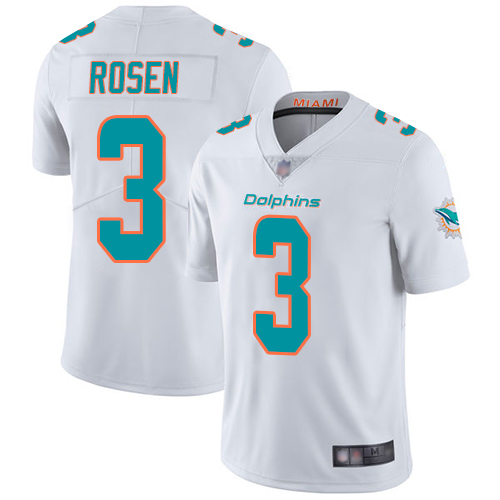 Nike Miami Dolphins #3 Josh Rosen White Men Stitched NFL Vapor Untouchable Limited Jersey